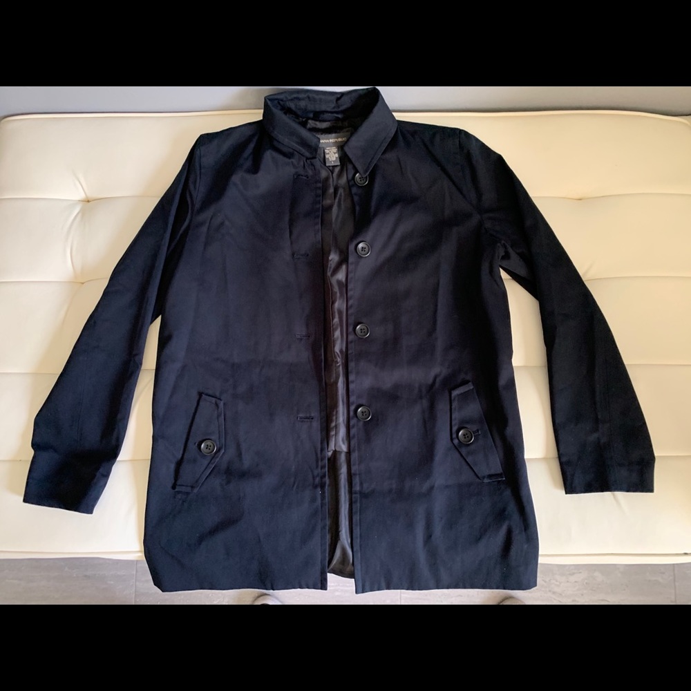 Banana Republic Factory Navy Short Trench Large